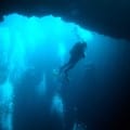 Divers enter Blue Hole in Gozo