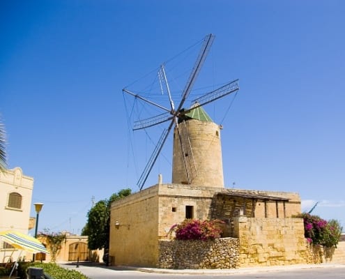 Ta' Kola Windmill Gozo - MaltaDiscountCard - Visit Malta and Gozo Tourist guide restaurants attractions history diving and more. Malta map discount pass for holiday in sunny weather